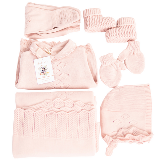 5-Piece Newborn Baby Clothing Set Gift (Pink Color)