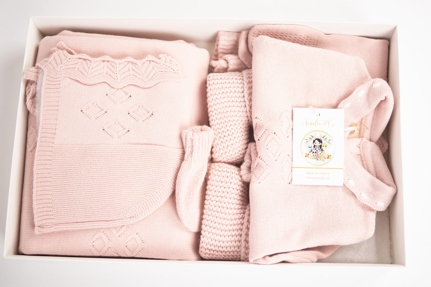 5-Piece Newborn Baby Clothing Set Gift (Pink Color)