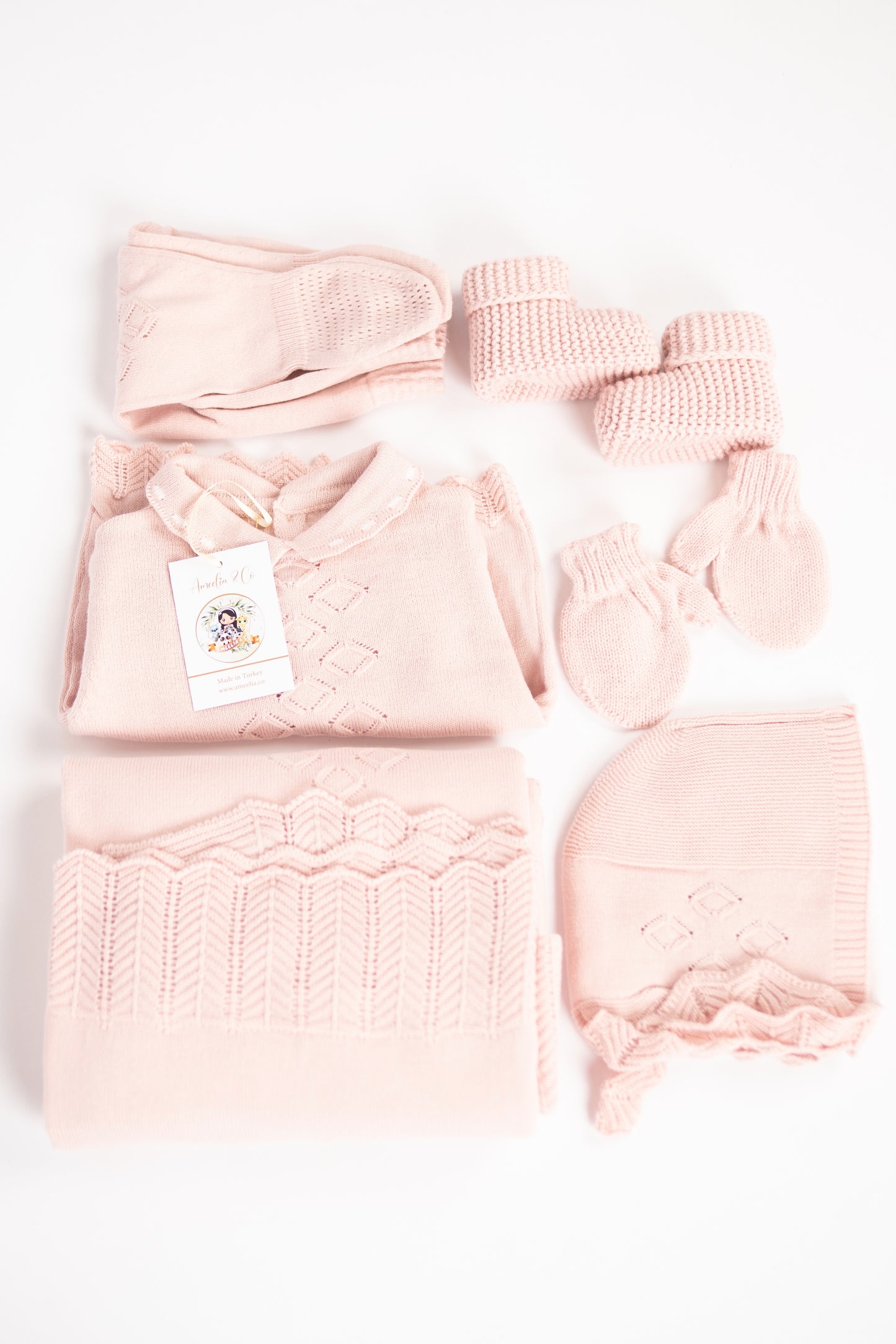 5-Piece Newborn Baby Clothing Set Gift (Pink Color)