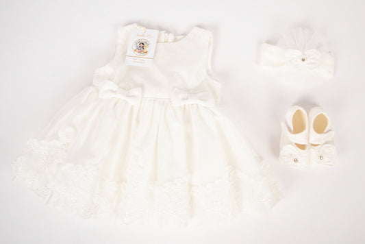 Ameelia & Co - 3-piece Baby Princess Dress (White Color)