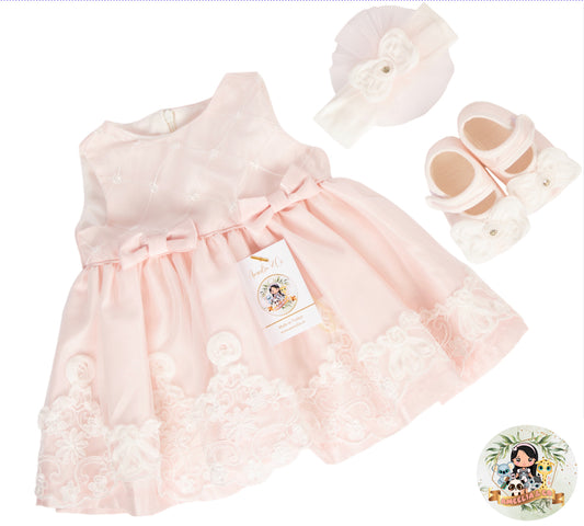 Ameelia & Co - 3-piece Baby Princess Dress (Pink Color)