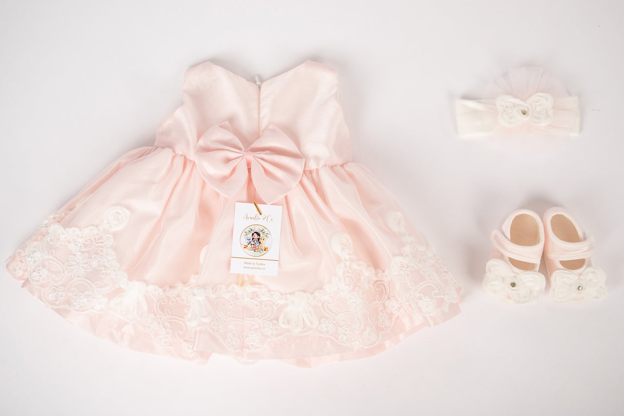 Ameelia & Co - 3-piece Baby Princess Dress (Pink Color)